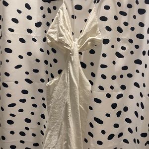 White cut out dress
